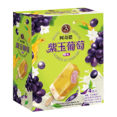 A-CHINO - Grape Green Tea & Cheese Ice Cream Bar