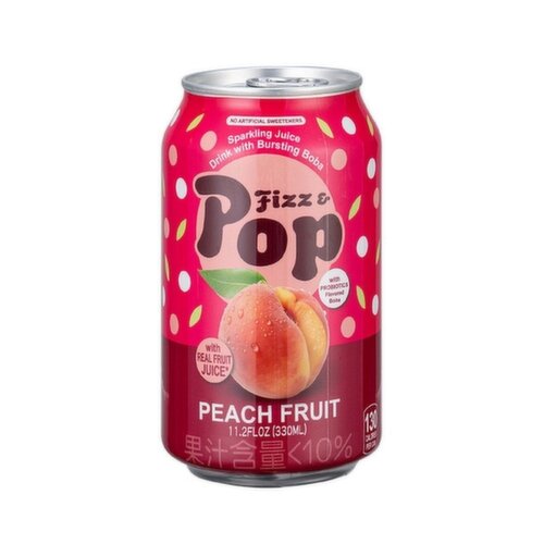 Nulife - POP Sparkling Juice, Peach Fruit Flavour