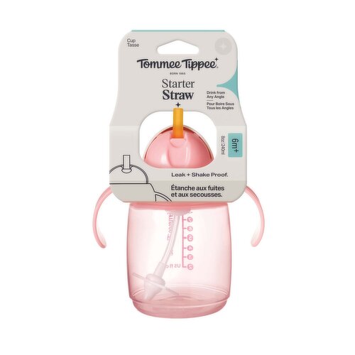 Tommee Tippee - Starter Straw Bottle - 3 months+ Pink