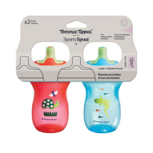 Tommee Tippee - Sporty Spout 10oz Bottle - Red and Blue