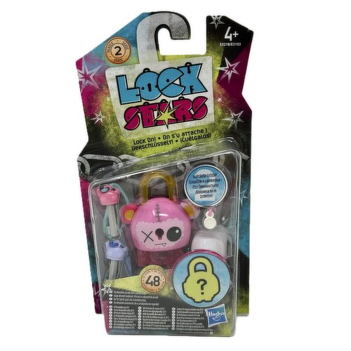 Hasbro - Lock Stars Lock On Fig Pink Bear