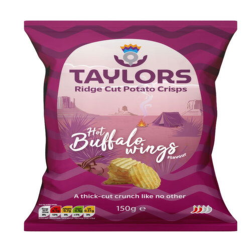 Taylors - Ridge Cut Potato Crisps Hot Buffalo Wings
