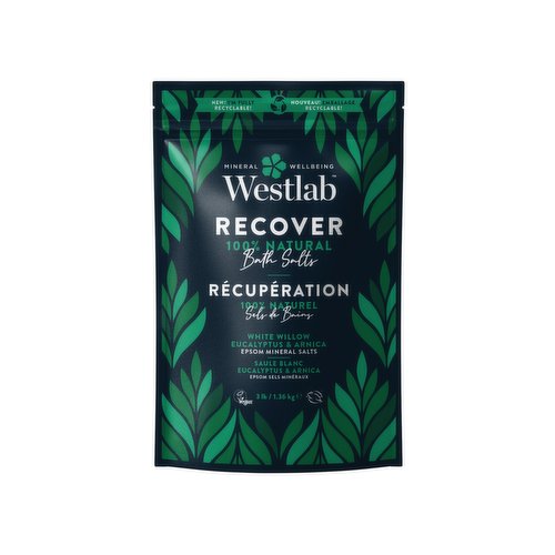 West Lab - Recover Bath Salts White Willow Eucalyptus & Arnica