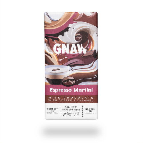 GNAW - Milk Chocolate Bar - Espresso Martini
