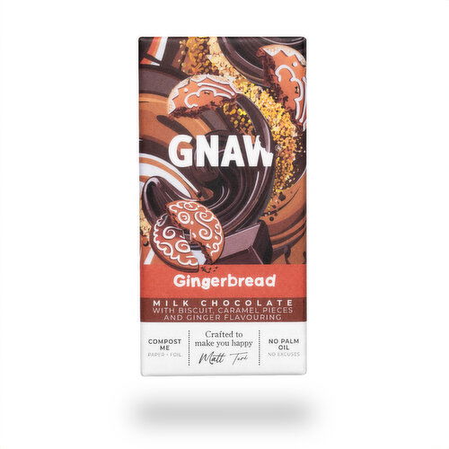 GNAW - Milk Chocolate Bar - Gingerbread