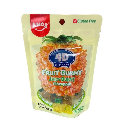 AMOS - 4D FRUIT GUMMY PINEAPPLE BURST