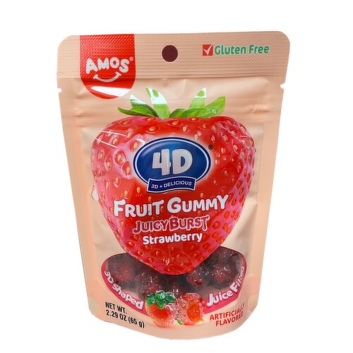 AMOS - 4D FRUIT GUMMY STRAWBERRY BURST