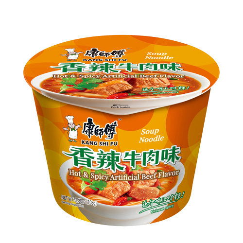 Master Kong - HOT & SPICY Artificial Beef Flavor Noodle