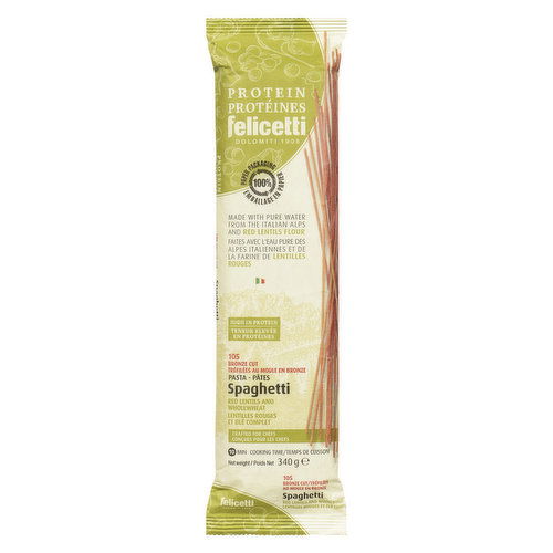 Felicetti - Spaghetti Pasta Lentil & Whole Wheat Organic