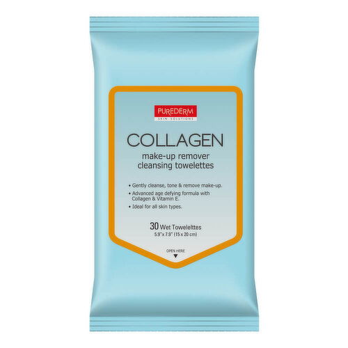PureDerm - Collagen Makeup Remover Towelette