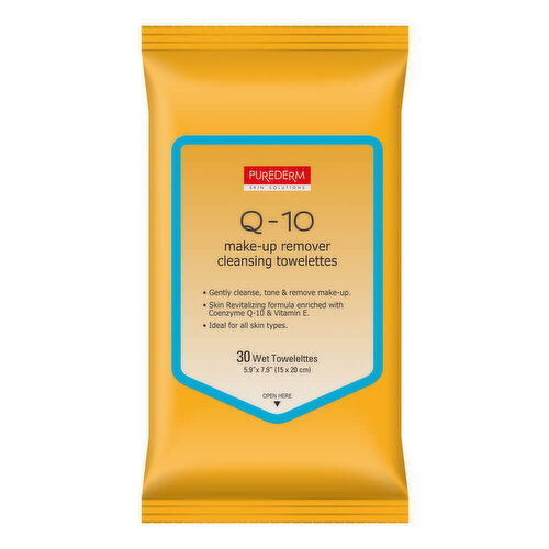 PureDerm - Q-10 Makeup Remover Towelettes