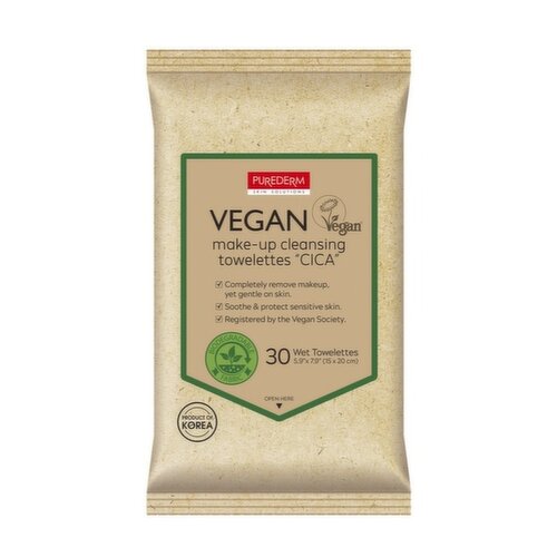PureDerm - PUREDERM Vegan Make-up Cleansing Towelettes Cica