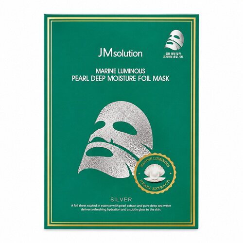 JM solution - Marine Luminous Pearl Deep Moisture Foil Mask, Silver