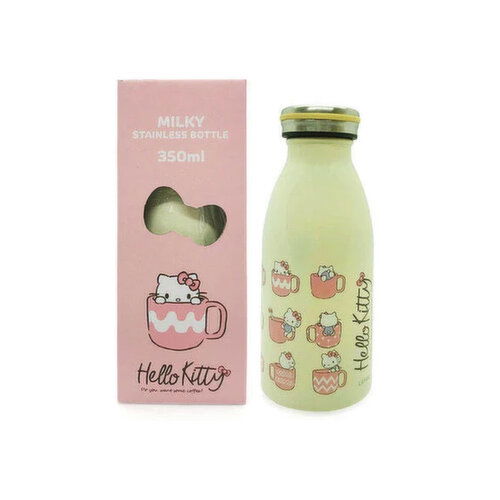 Hello Kitty - Stainless Steel Milky Cream Colour Tumbler Bottle