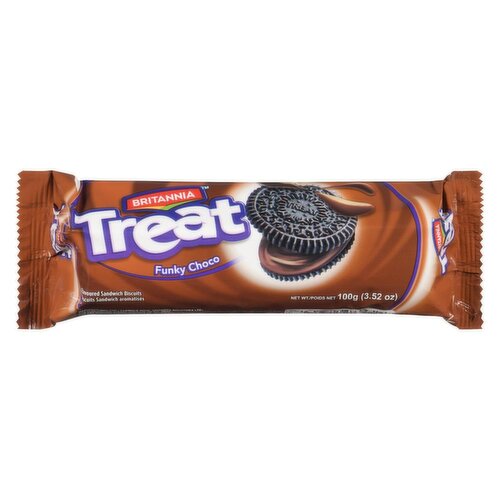Britannia - Treat Flavoured Sandwich Biscuits - Funky Choco