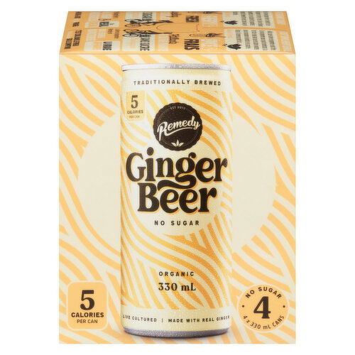 Remedy - Ginger Non Alcoholic Beer Organic 4 Pk