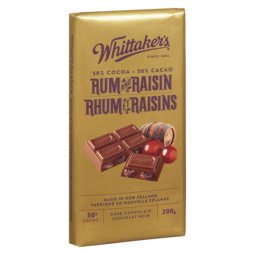 Whittakers - Rum Raisin Chocolate Bar