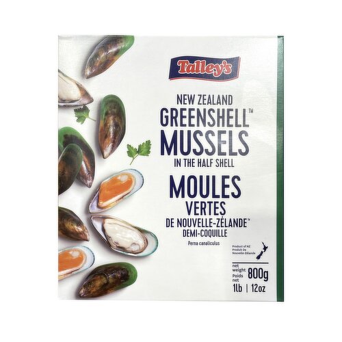 Mussel - New Zealand Cape Merchant, Frozen Half Shelf Mussels (Large)