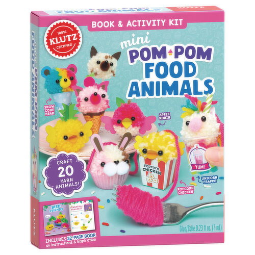 Mini Pom-Pom - Food Animals Book & Activity Kit