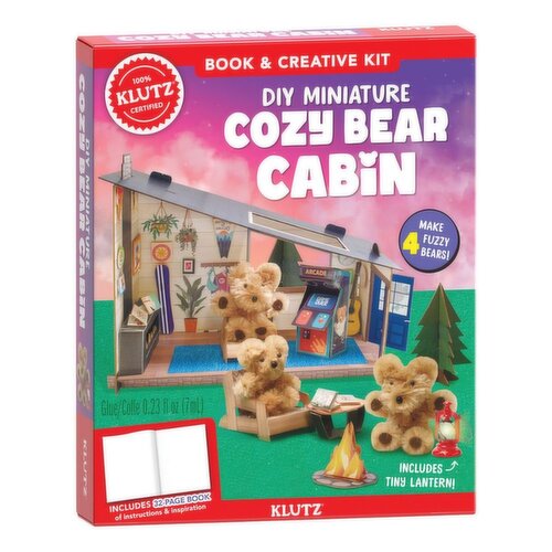 DIY Miniature Cozy Bear Cabin - Book & Craft Kit, By Klutz