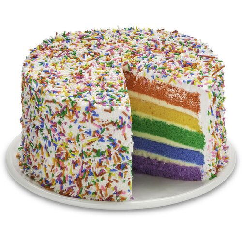 Bake Shop Layer Rainbow Cake Slice Save-On-Foods