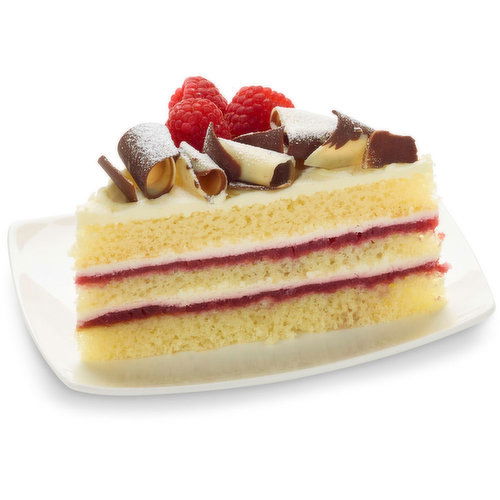 Original Cakerie - White Chocolate Raspberry Cake Slice