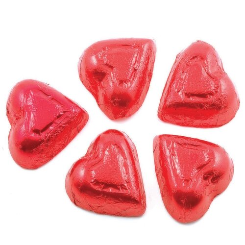 - - Chocolate Red Foil Hearts
