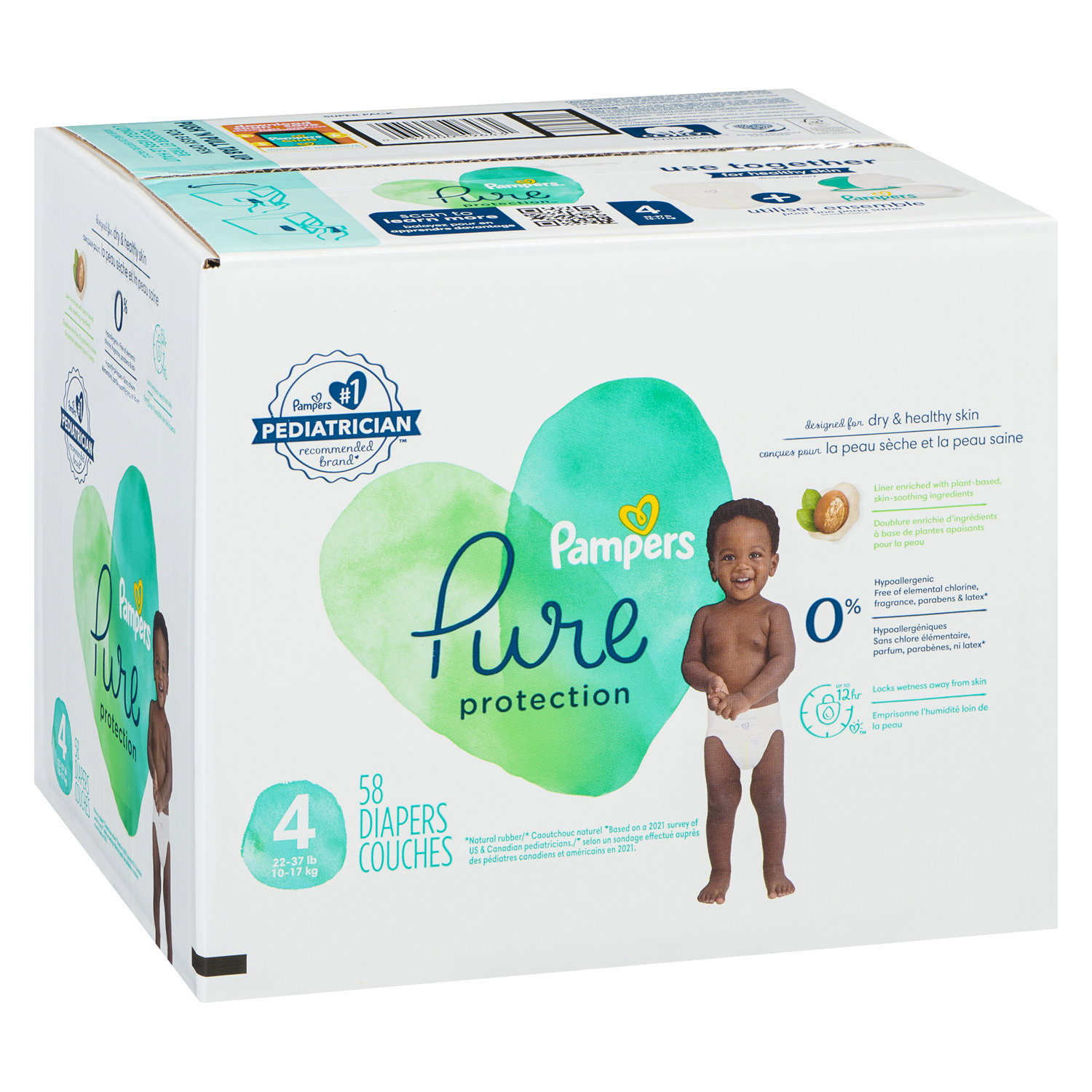 Pampers - Pure Protection Diapers - Size 4 - PriceSmart Foods