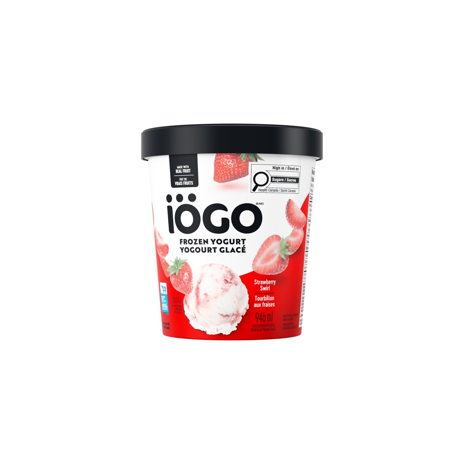 IOGO - Frozen Yogurt Strawberry Swirl - Save-On-Foods