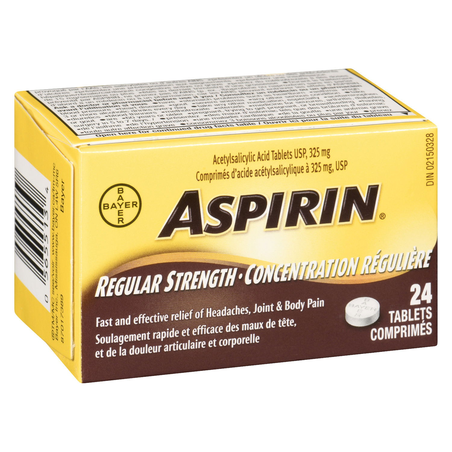 Bayer - Aspirin Regular Strength 325mg - PriceSmart Foods, image size:1500x1500