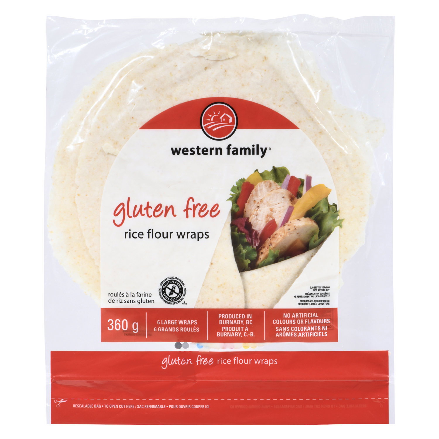Western Family - Wraps Large - Gluten Free Rice Flour - Urban Fare