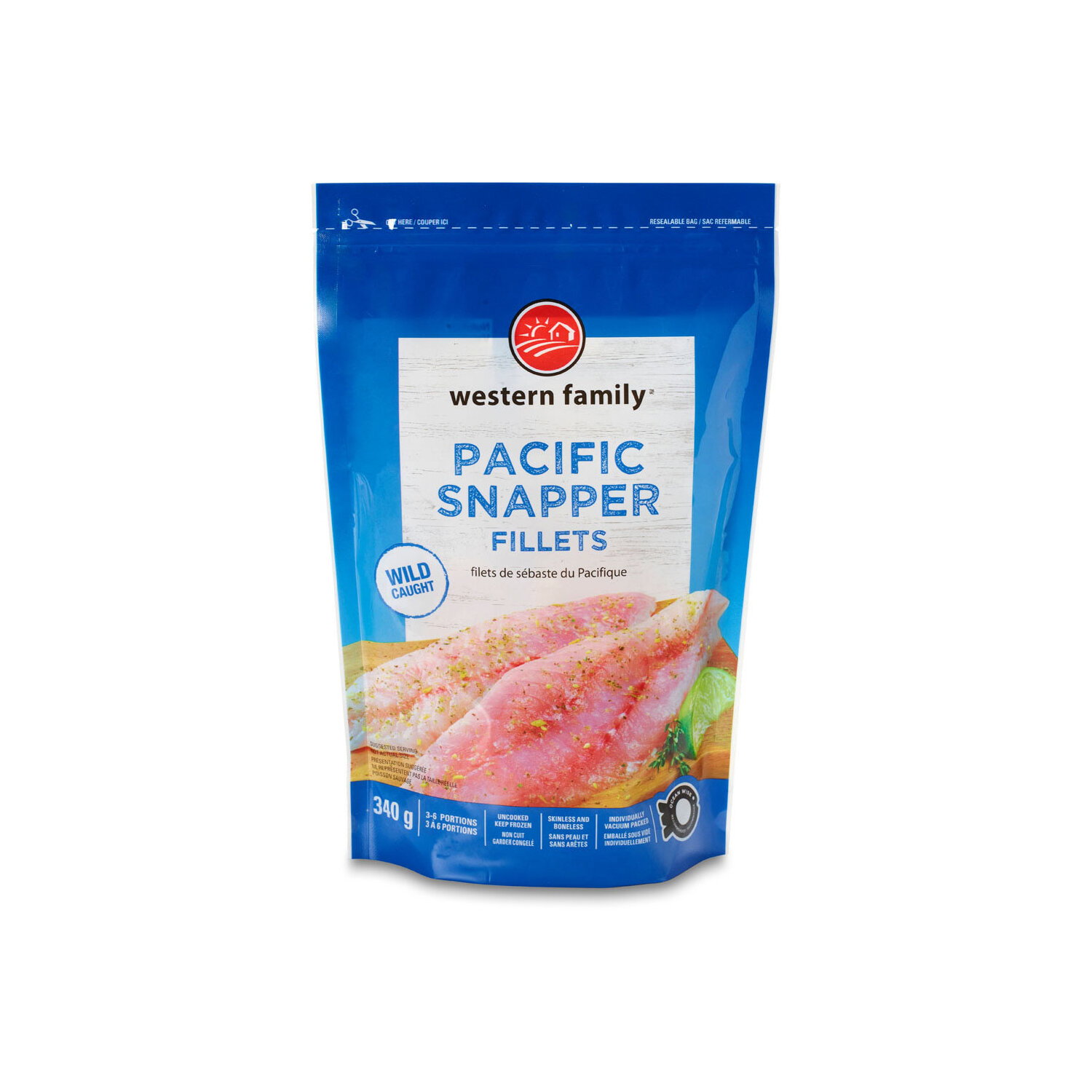 Western Family - Pacific Snapper Fillets, 3-6 Portions