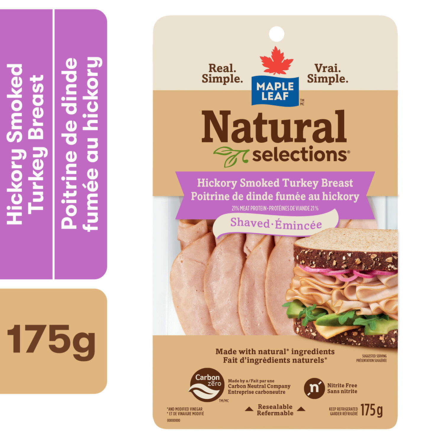 Maple Leaf - Natural Selection Shaved Deli Turkey Breast, Hickory