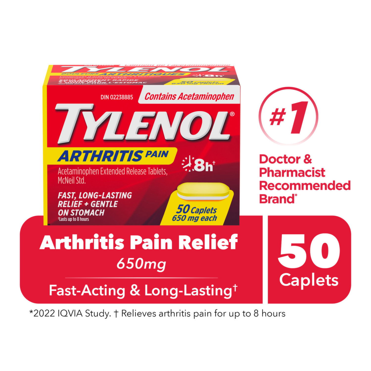 Tylenol Arthritis Pain Caplets - 215's, image size:1500x1500