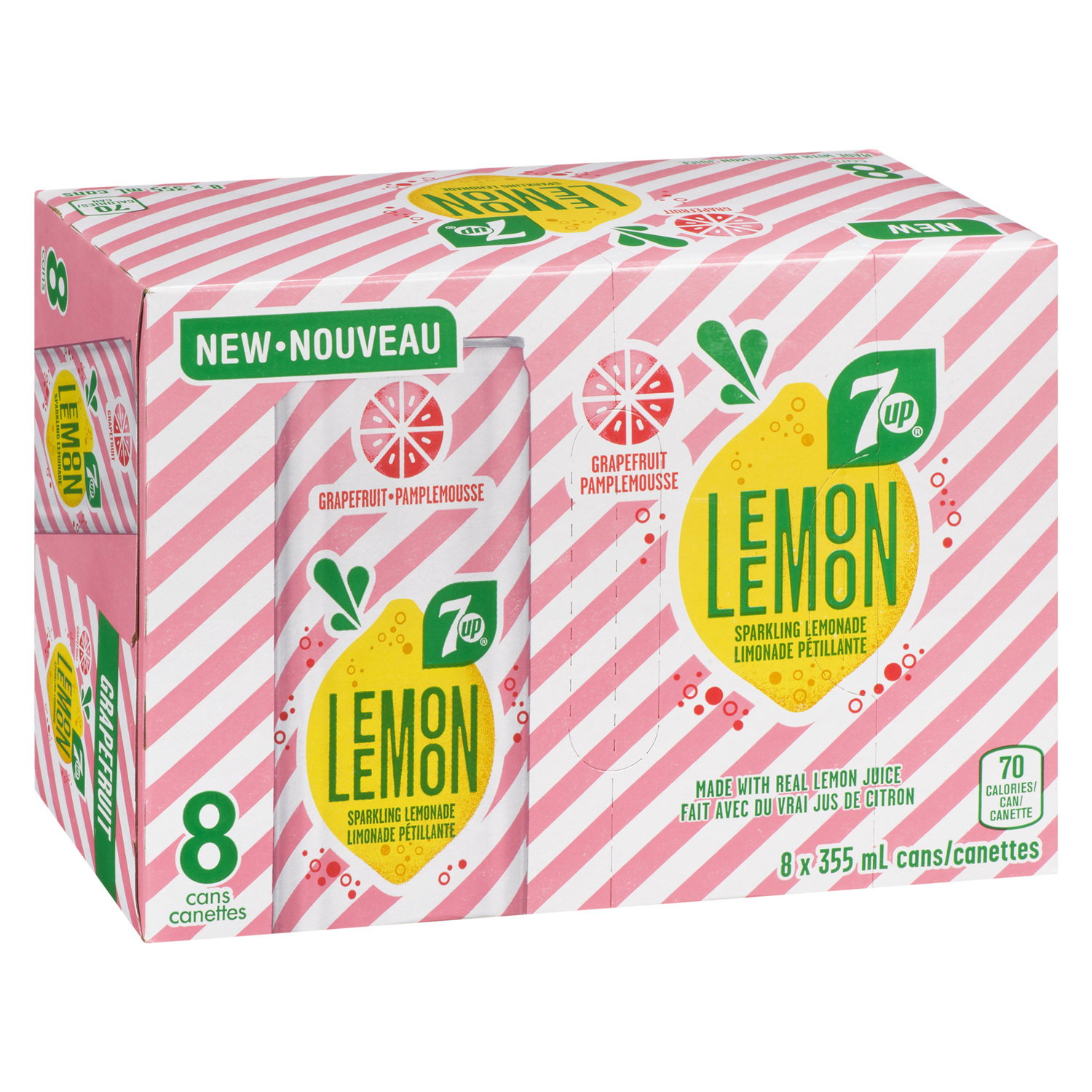 7-up - Lemon Sparkling Lemonade - Grapefruit - Save-On-Foods