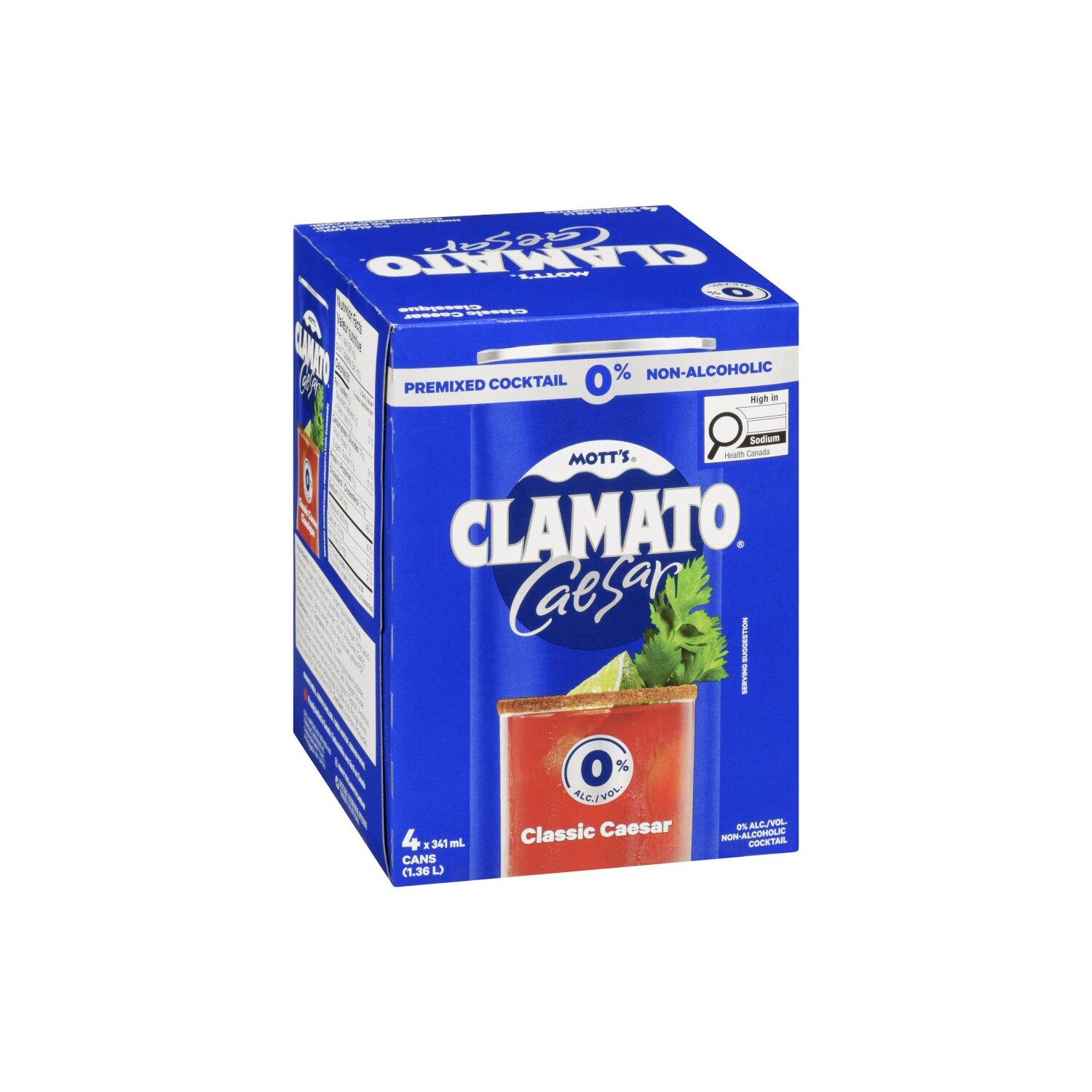 Mott's - Clamato Premixed Cocktail Caesar, 0% Non-Alcoholic, 4