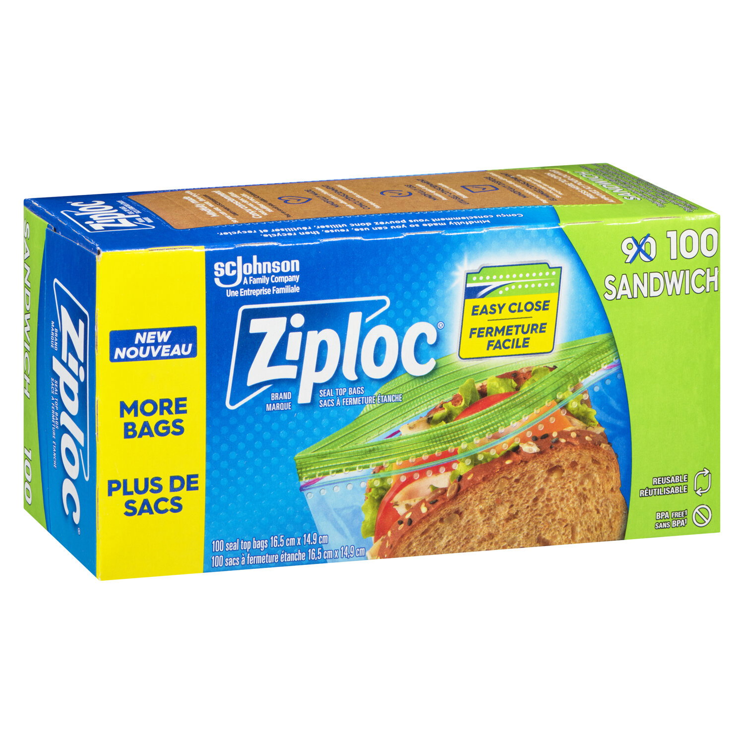 Ziploc - Sandwich Bags Family Pack - PriceSmart Foods
