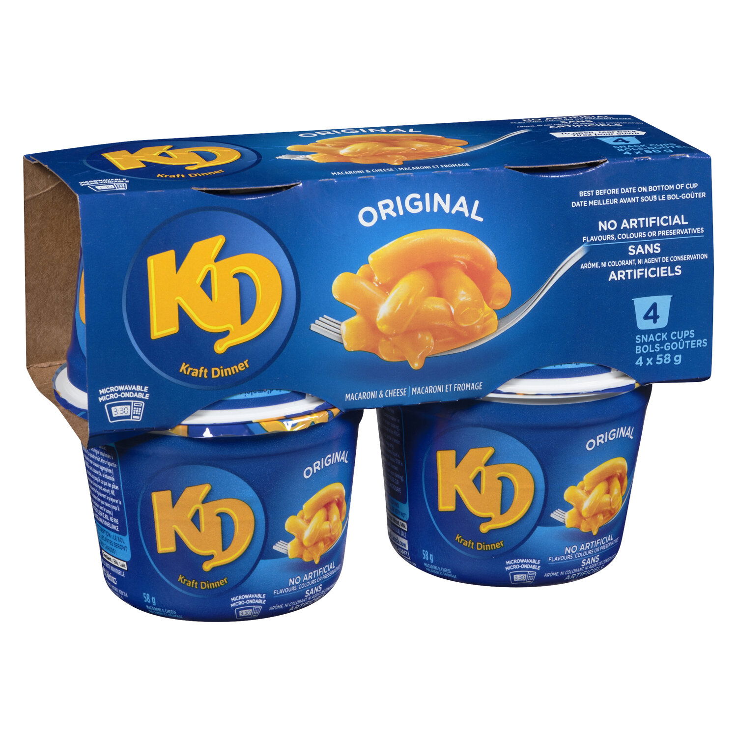 Kraft KD Dinner Original Macaroni Cheese Snack Cups Quality Foods