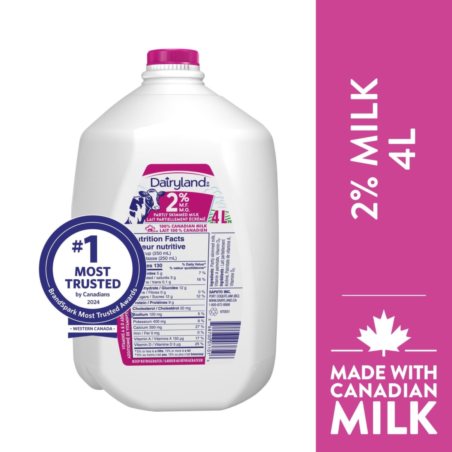 Dairyland - 2% Regular Milk - Save-On-Foods
