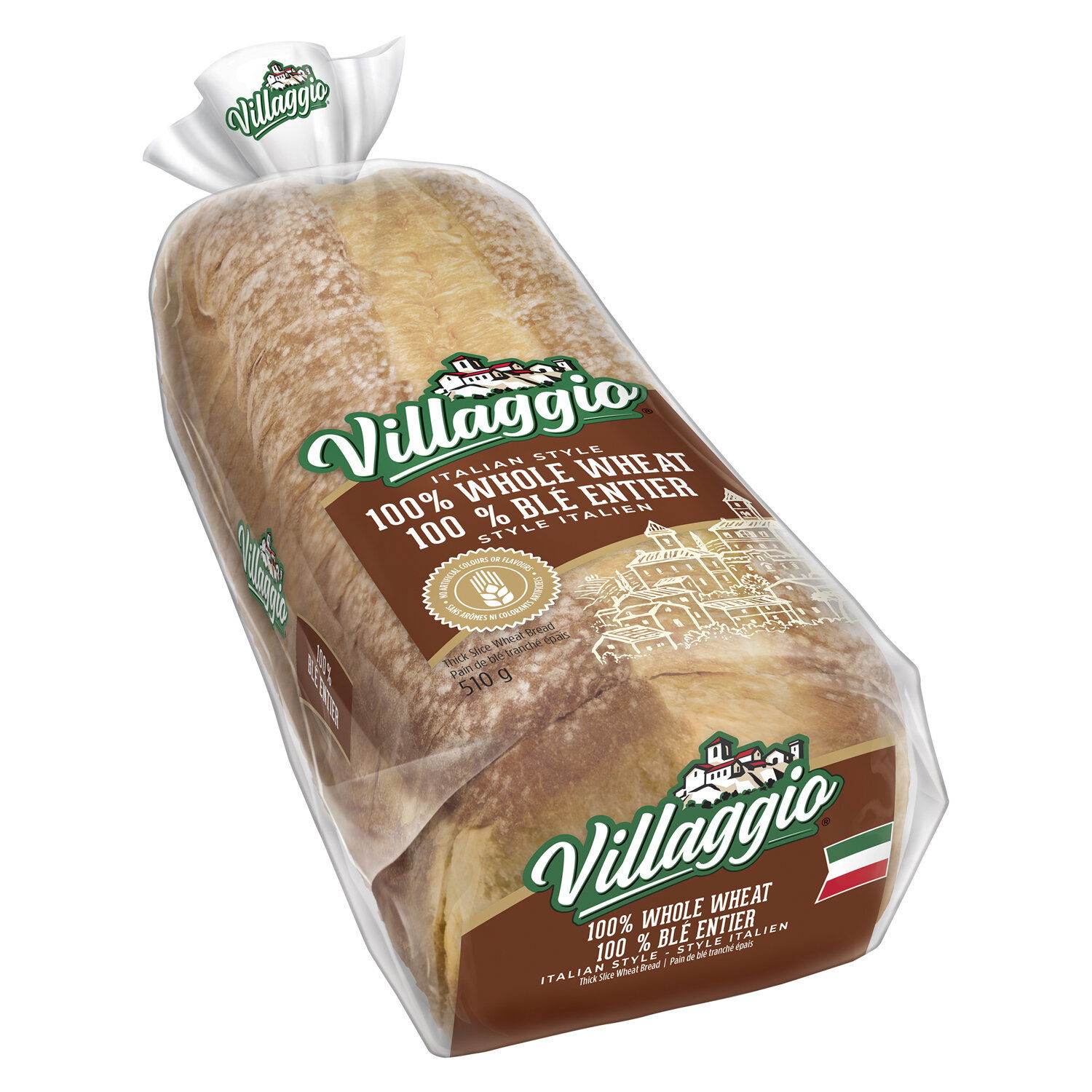 超美品!A VACATION BREAD Villaggio - Bread, 100% Whole Wheat Italian Style Thick
