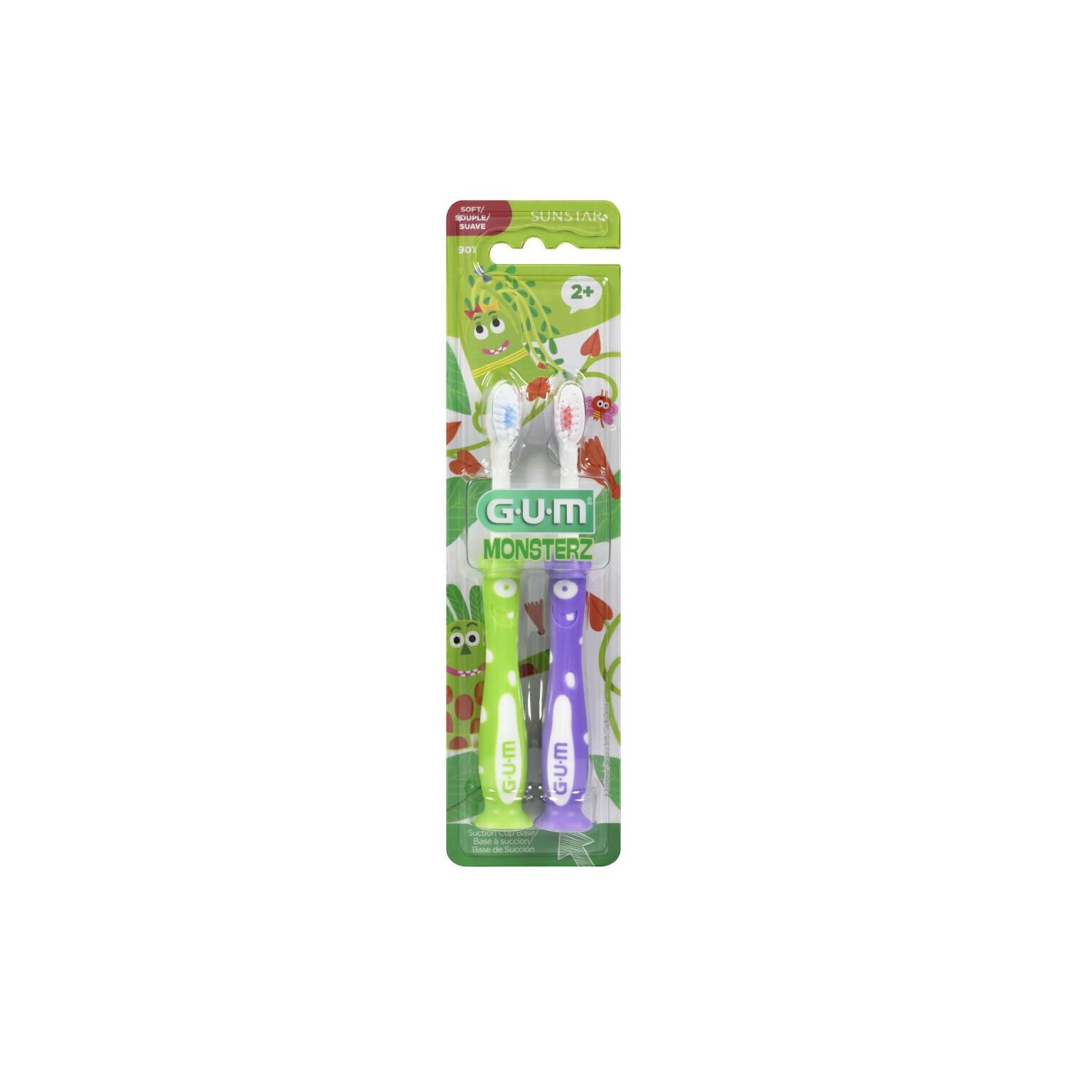 GUM - Monsterz Kids Soft 2+ 2 Toothbrush - Save-On-Foods