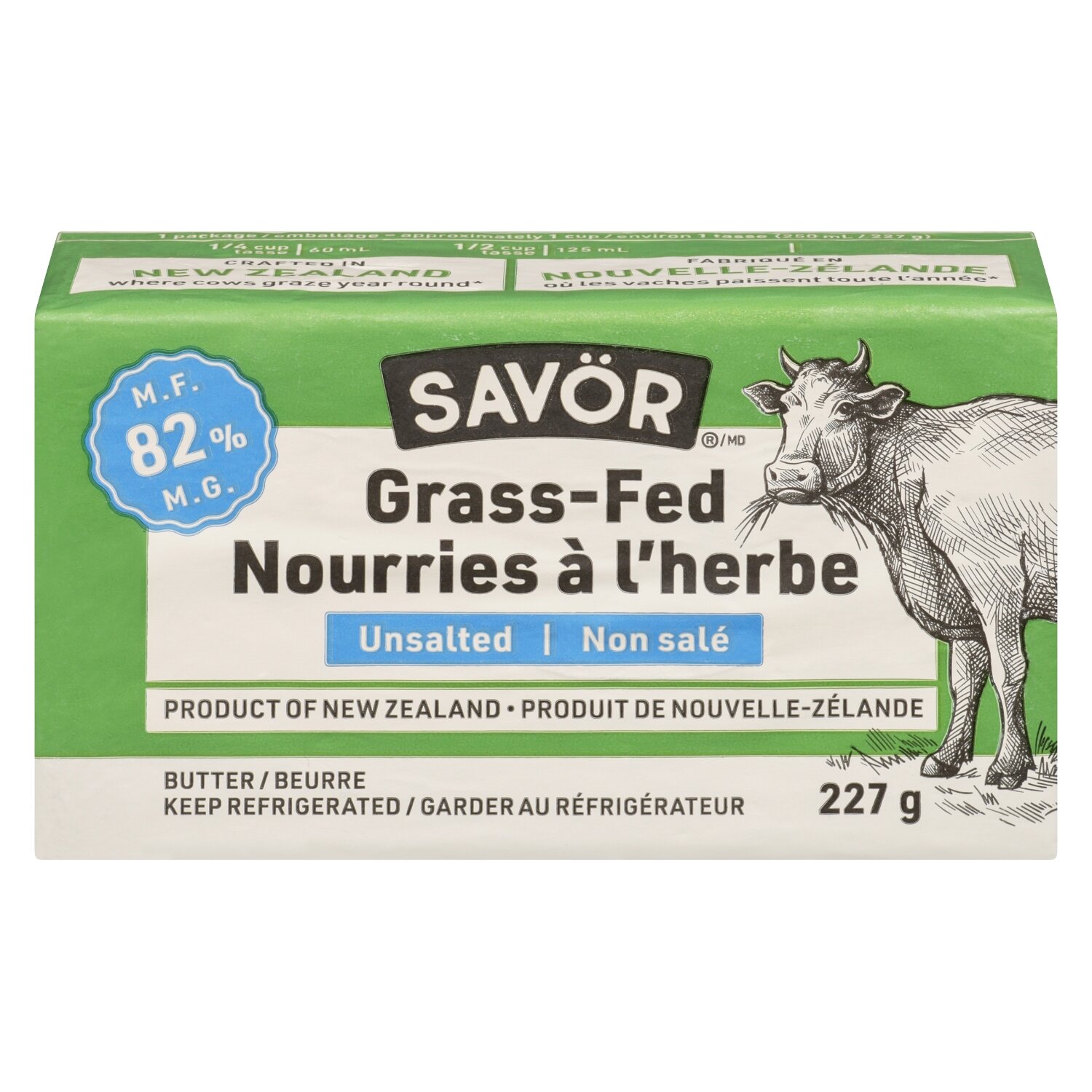 Savor - New Zealand Grass-Fed Unsalted Butter - Save-On-Foods