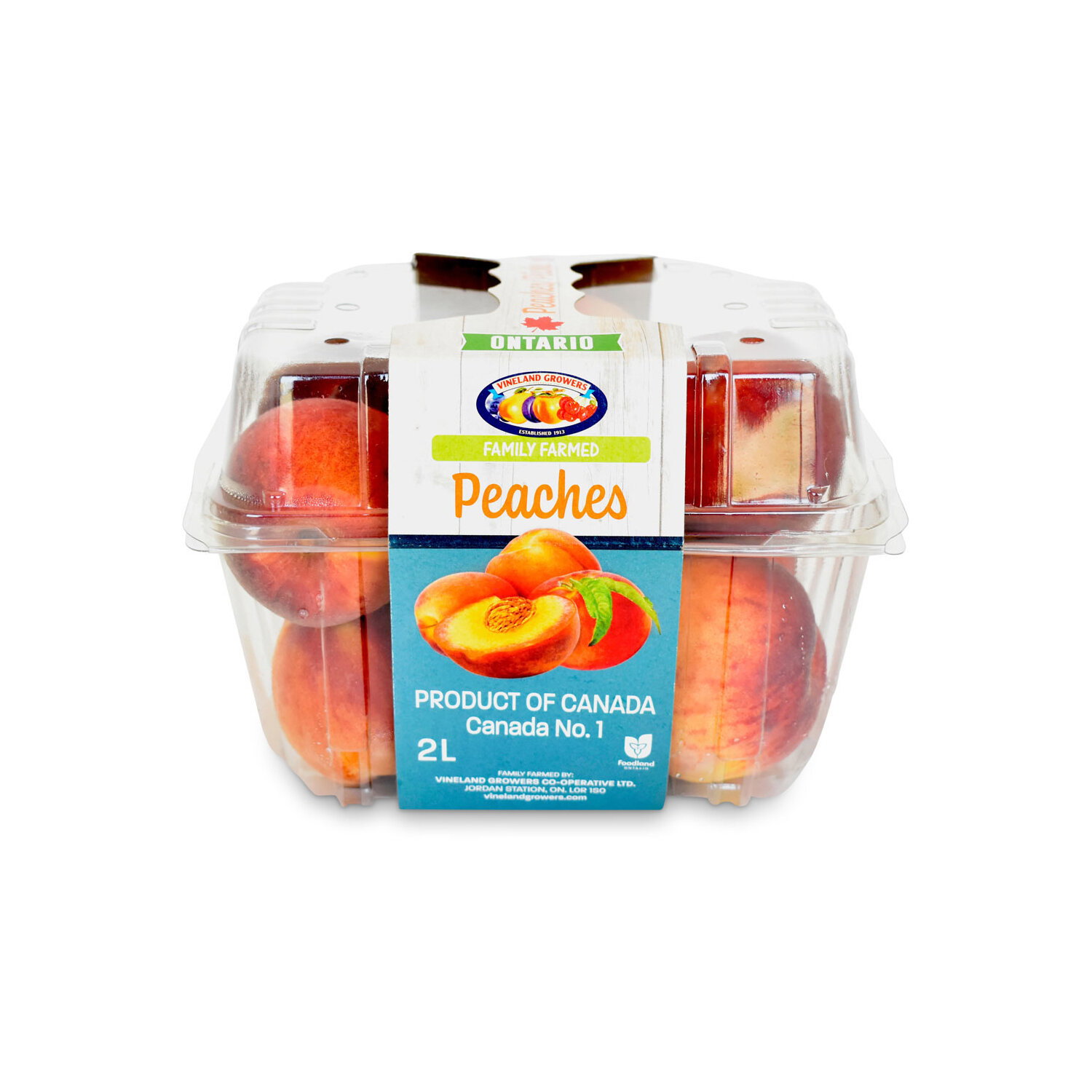 Vineland Growers - Peaches, 2L Clamshell - Urban Fare