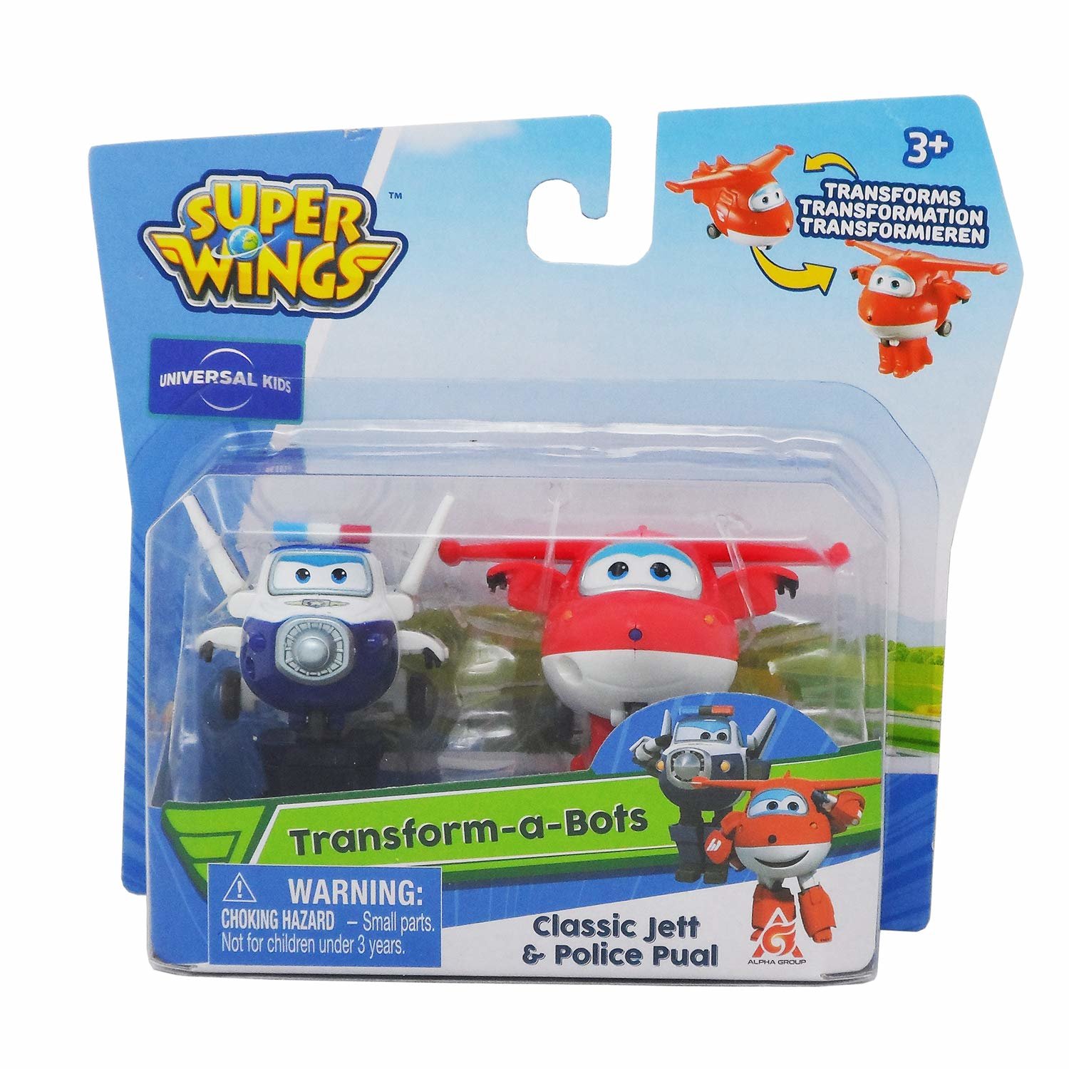 Super Wings - Transform-A-Bots 4 Packテつ- Jett, Mira, Paul & Grand Albert by Super Wings Transform-A-Bots Supercharged Donnie | Colorland Toys