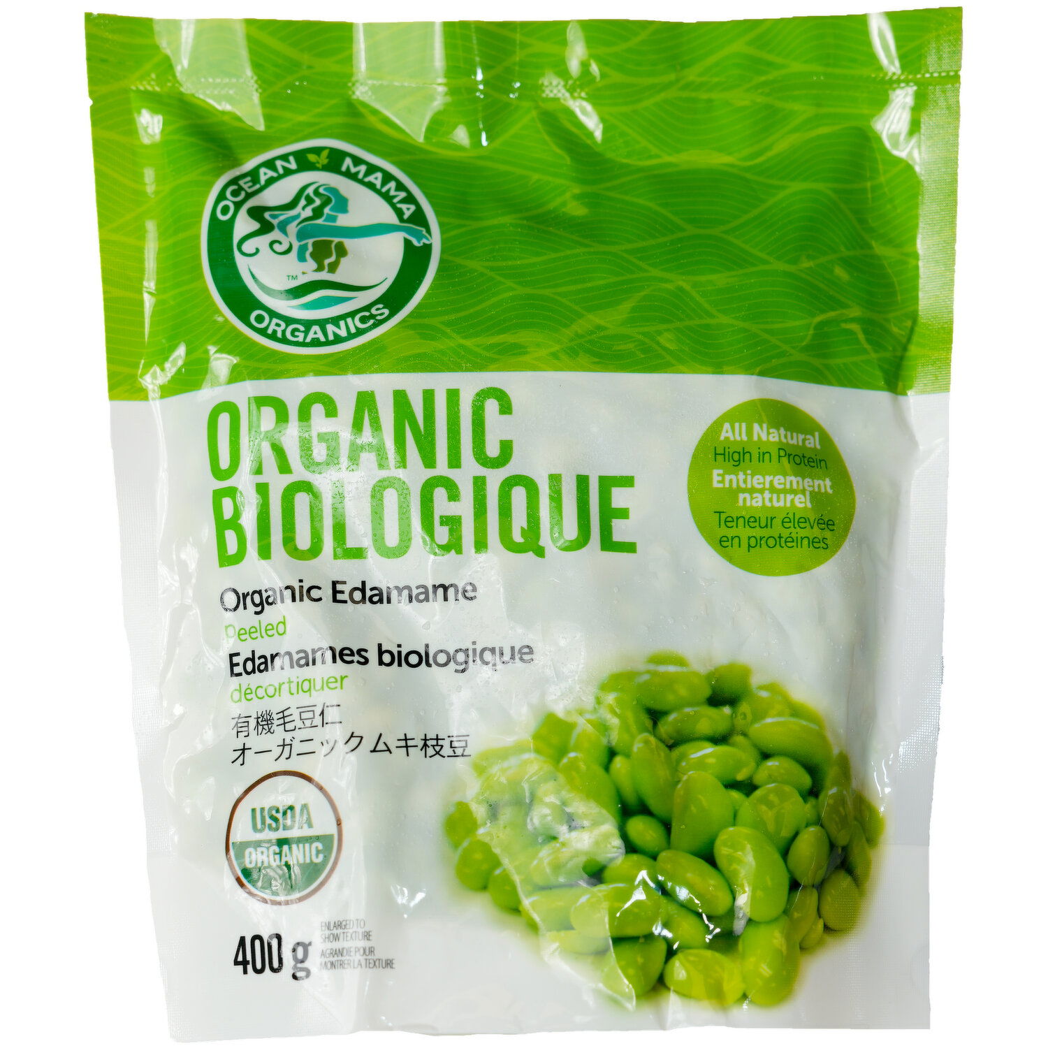 OCEAN MAMA - Frozen Organic Edamame Peeled - PriceSmart Foods