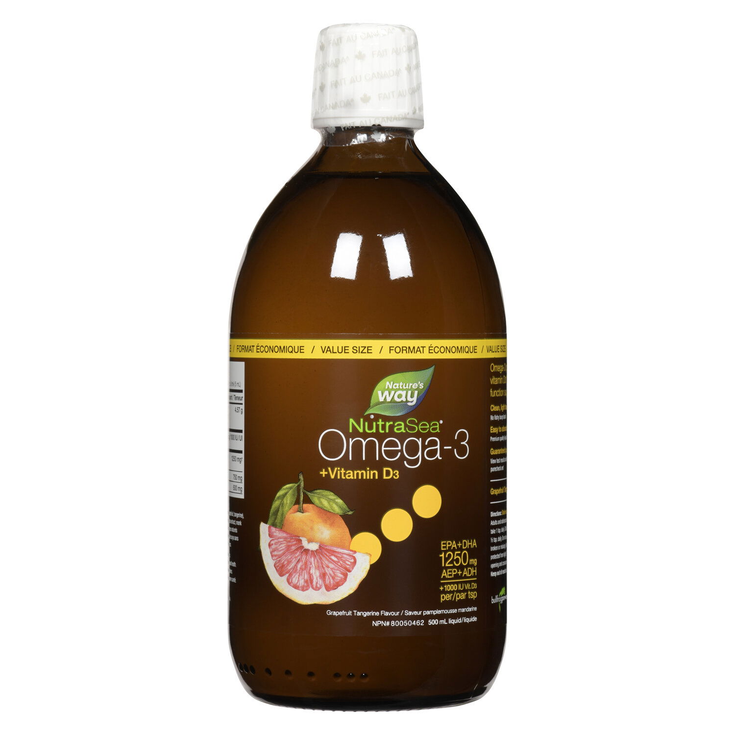 Nature's Way Nutrasea+D Omega-3 Grapefruit Tangerine Save-On
