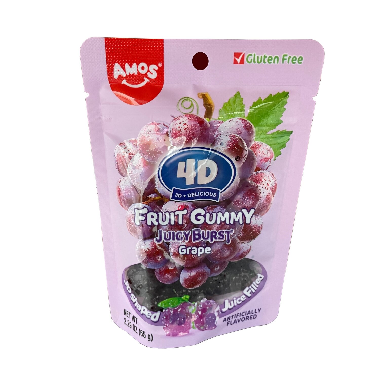 AMOS - 4D FRUIT GUMMY GRAPE BURST - PriceSmart Foods